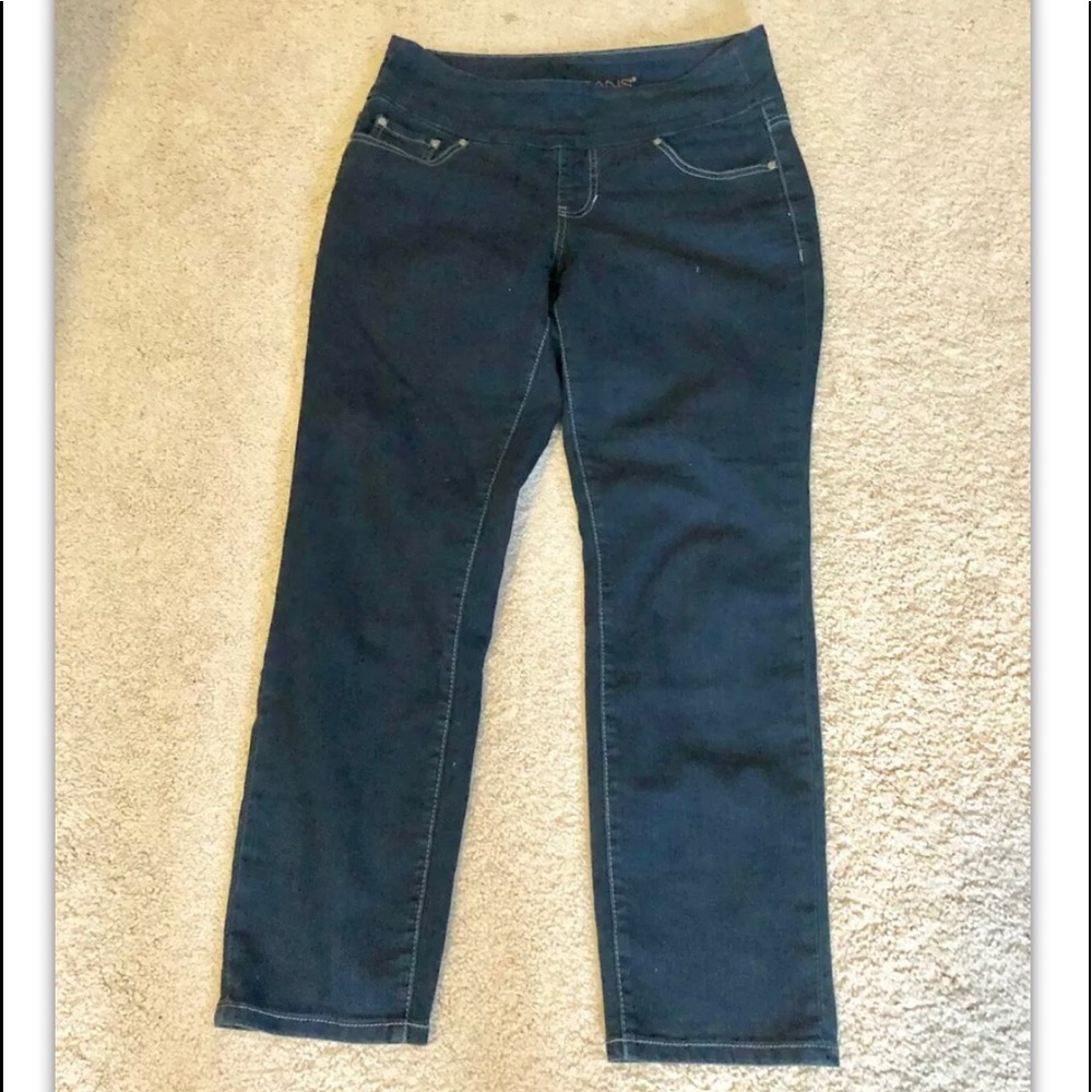 Jag Jeans Pull On HighRise SlimAnkle Dark Wash Sz8